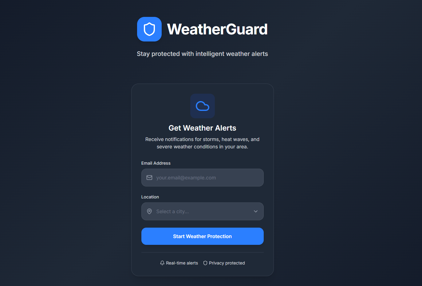 WeatherGuard - AWS Cloud Weather Alert System